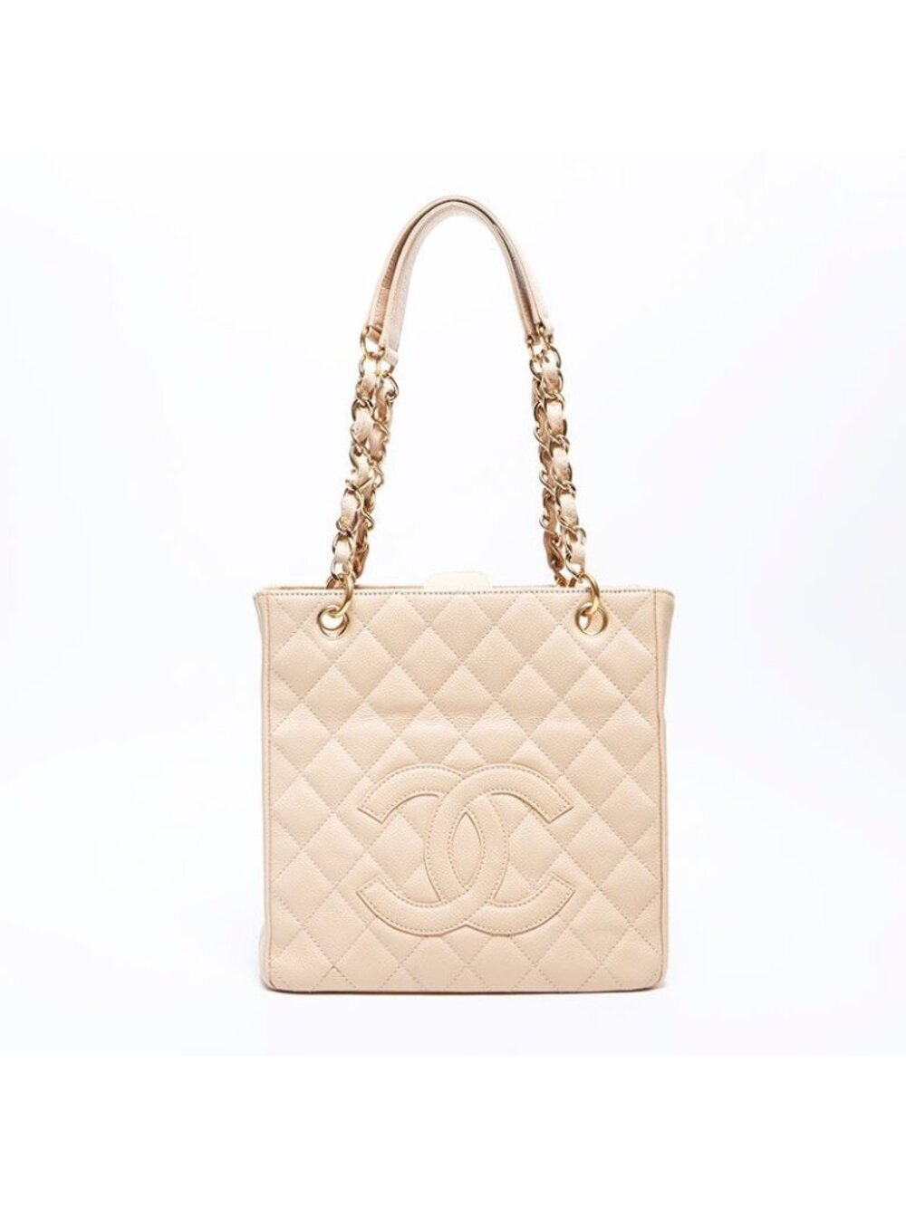 ★SOLD★ Chanel Shoulder Bag CC Logo Quilted Caviar Leather Chain - Picture 1 of 10